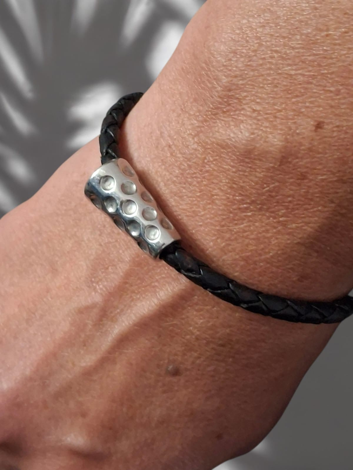 Dubbeglas Armband Edelstahl /Rosogold