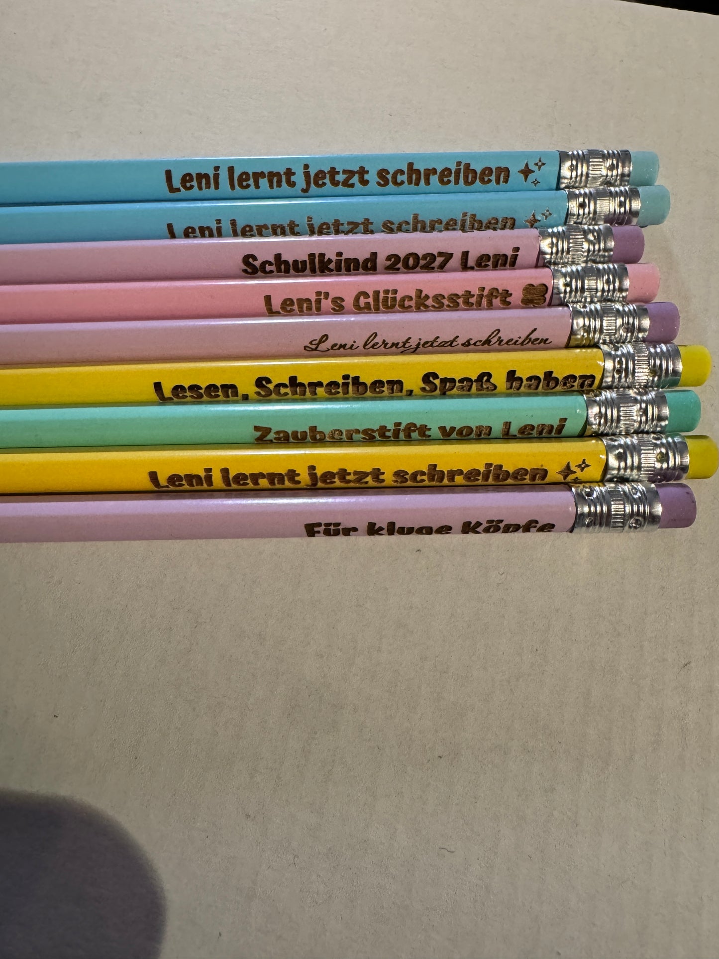Personalisierter Bleistift mit Gravur | Schulkind 2026 | Geschenk zur Einschulung | Name graviert | Schultüte | Mitgebsel Schule