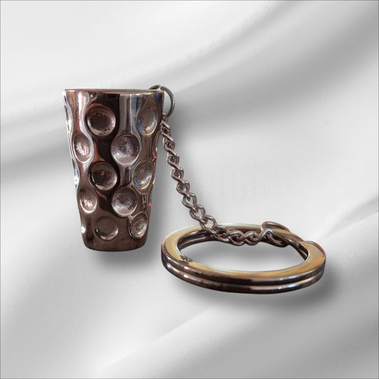 Dubbeglas Schlüsselanhänger – Edelstahl