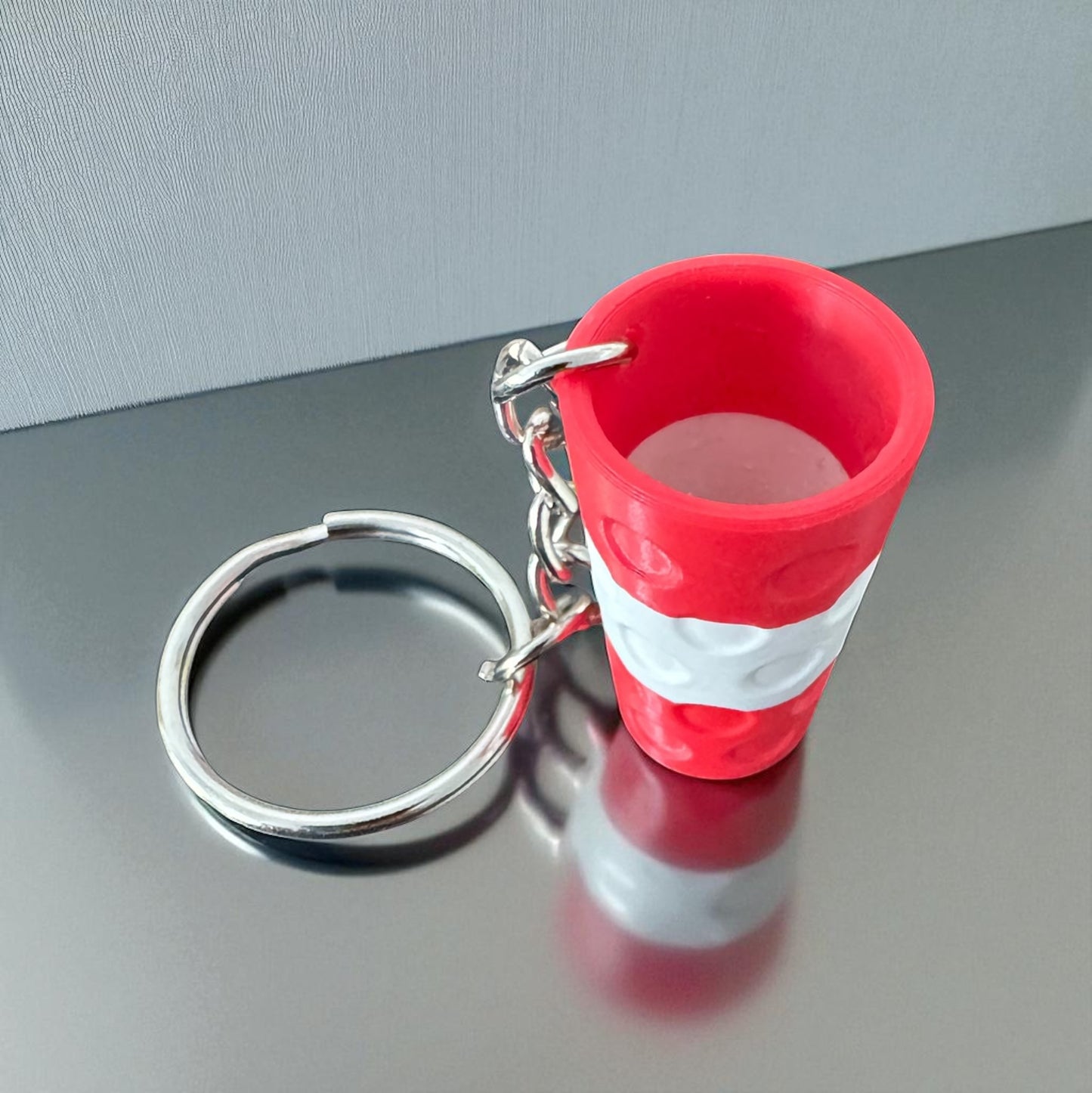 Einzigartiger Dubbeglas-Anhänger Rot Weiß Rot - Pfälzer Kultur in 3D-Druck