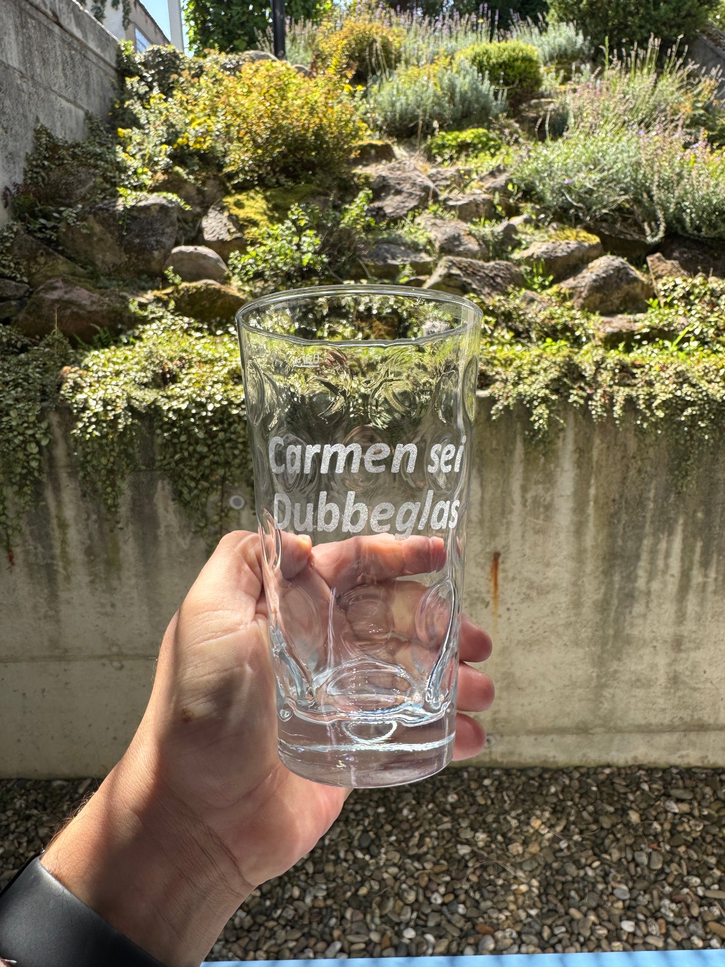 Dubbeglas 0,5l BÖ Klar mit Gravur nach Vorlage