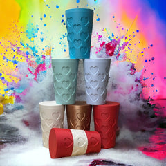 Herz Dubbeglas Box / Transportbox 0.5l PLA oder Als Spardose Version