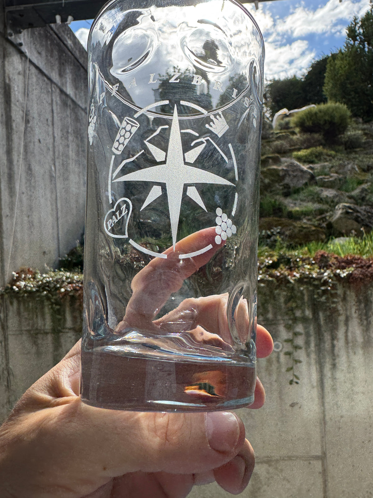 Dubbeglas Mit Etikettenfläche 0,5l BÖ Klar mit Gravur nach Vorlage