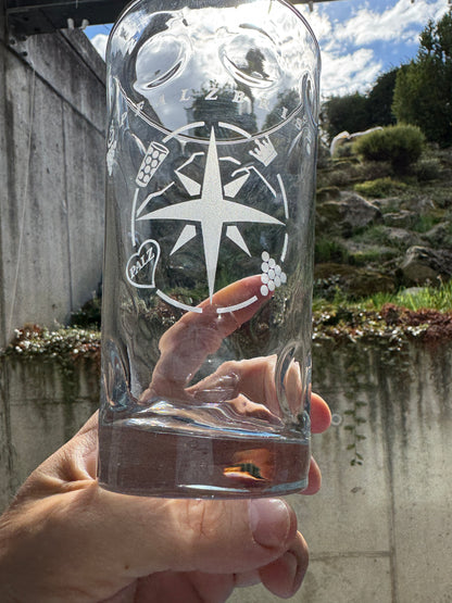 Dubbeglas Mit Etikettenfläche 0,5l BÖ Klar mit Gravur nach Vorlage