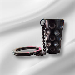 Dubbeglas Schlüsselanhänger – Edelstahl