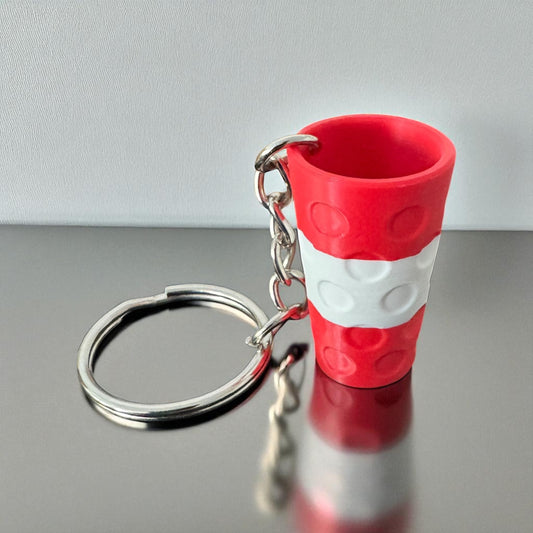 Einzigartiger Dubbeglas-Anhänger  Rot Weiß Rot  - Pfälzer Kultur in 3D-Druck