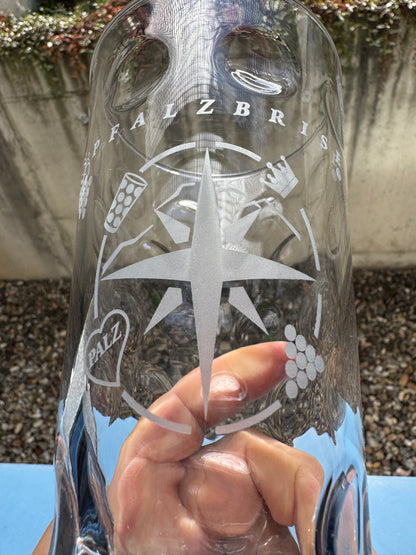 Dubbeglas Mit Etikettenfläche 0,5l BÖ Klar mit Gravur nach Vorlage
