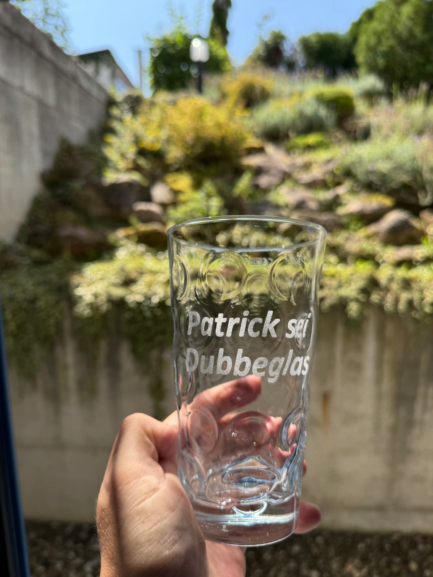 Dubbeglas 0,5l BÖ Klar mit Gravur nach Vorlage