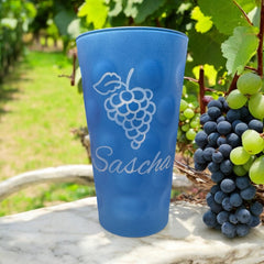 Dubbeglas 0,5 bö – Traube Gravur mit Namen