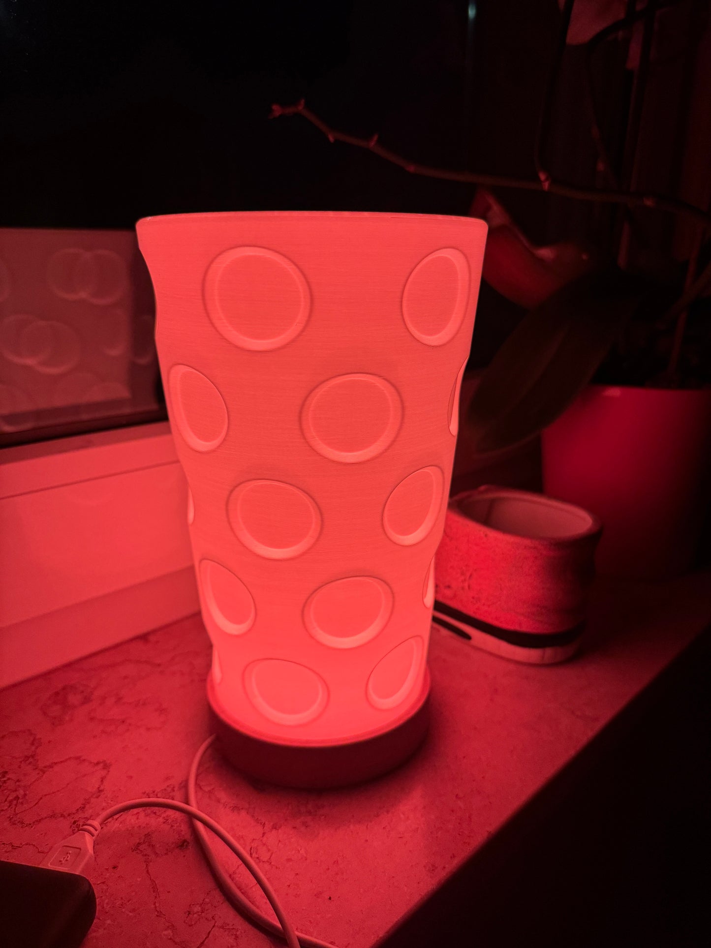 Dubbeglas-LED-Lampe USB betrieben