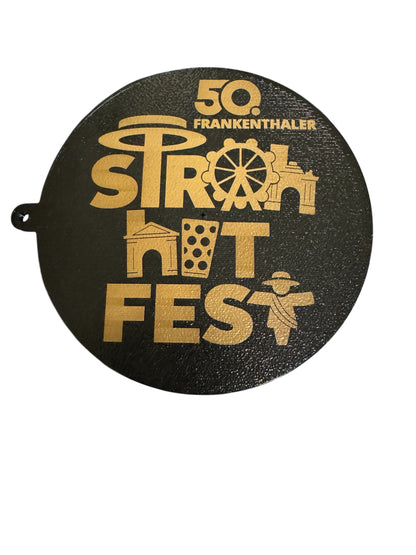 Strohhutfest 50 Jahre / Dubbeglas-Deckel 2.0  mit Ketten für Glas