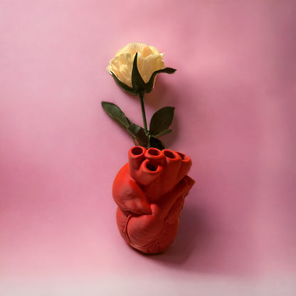 Herzvase für Trockenblumen