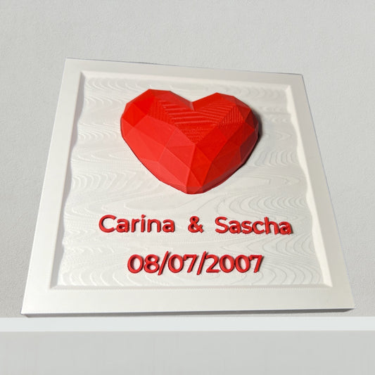 Pärchen Bilder Rahmen 3D Gedruckt Personalisiert