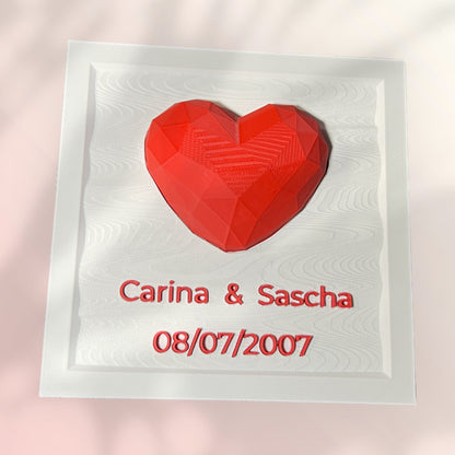 Pärchen Bilder Rahmen 3D Gedruckt Personalisiert