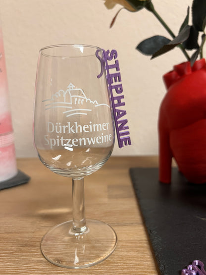 Namensschild für Wein, Dubbeglas usw. ( Arial Black  )