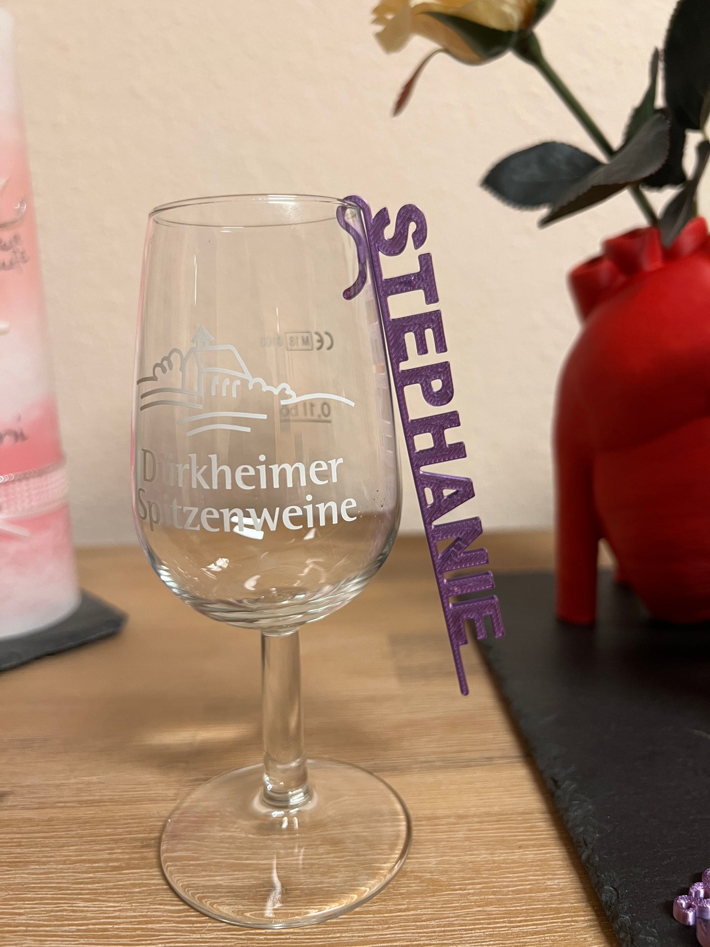 Namensschild für Wein, Dubbeglas usw. ( Arial Black  )