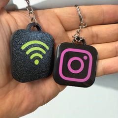 NFC-Tag Schlüsselanhänger mit Icon | Instagram