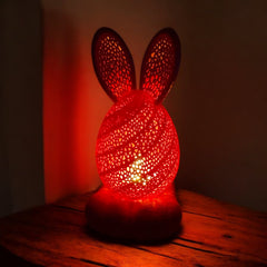 Osterhasen-Lampe mit LED-Teelicht – Deko für die Osterzeit