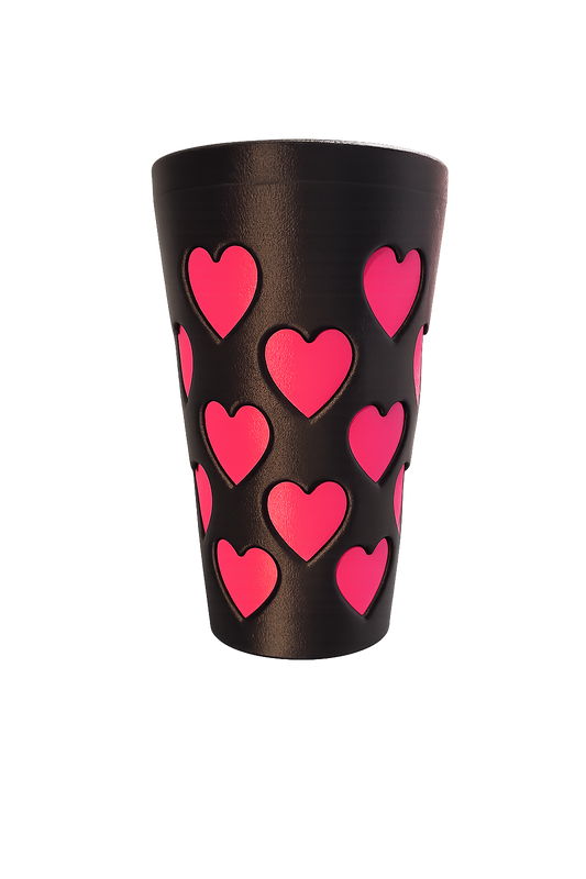 Dubbeglas Herz Box / Transportbox 0.5l PLA