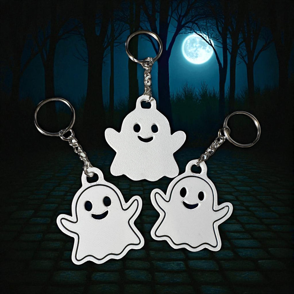 Geist Schlüsselanhänger – 3D-gedruckt, stylisch & perfekt für Halloween