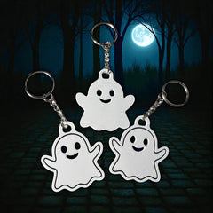 Geist Schlüsselanhänger – 3D-gedruckt, stylisch & perfekt für Halloween
