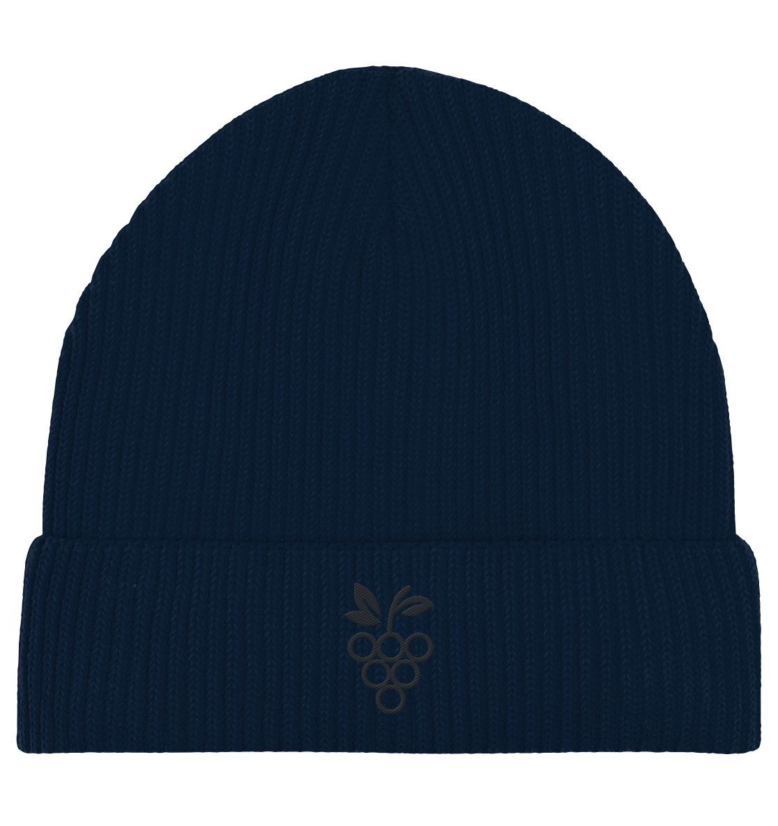 Organic Fisherman Beanie - Traube Schwarz
