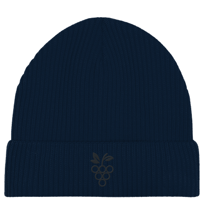 Organic Fisherman Beanie - Traube Schwarz
