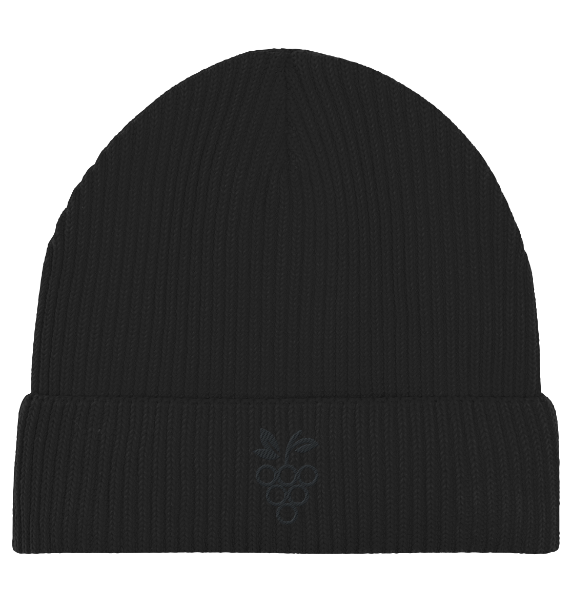 Organic Fisherman Beanie - Traube Schwarz