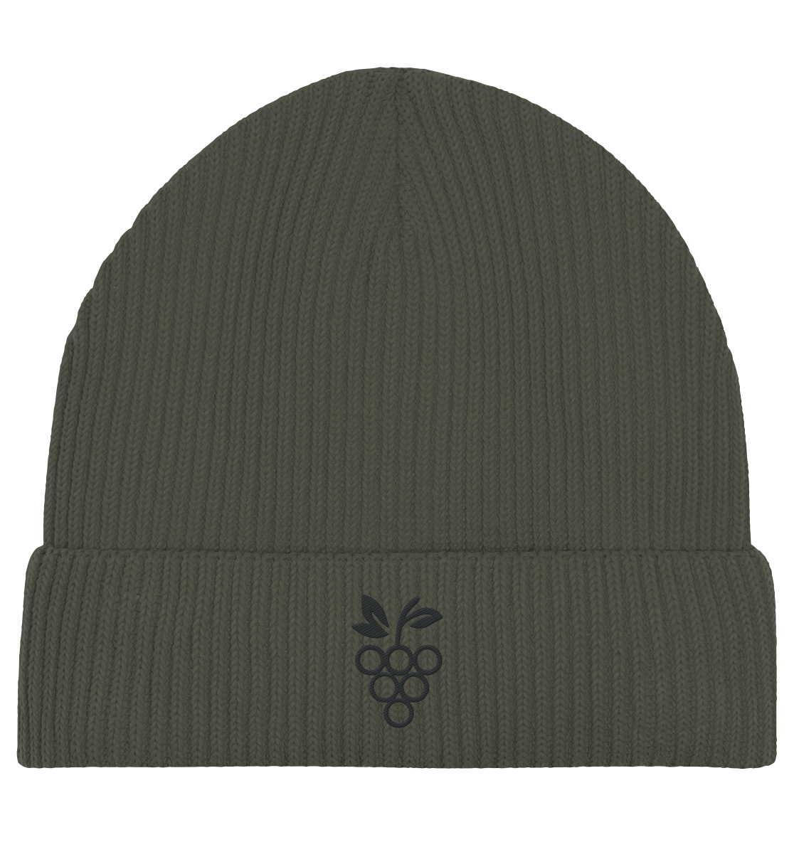 Organic Fisherman Beanie - Traube Schwarz