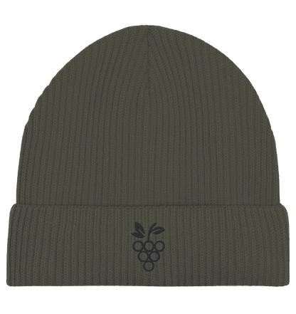 Organic Fisherman Beanie - Traube Schwarz
