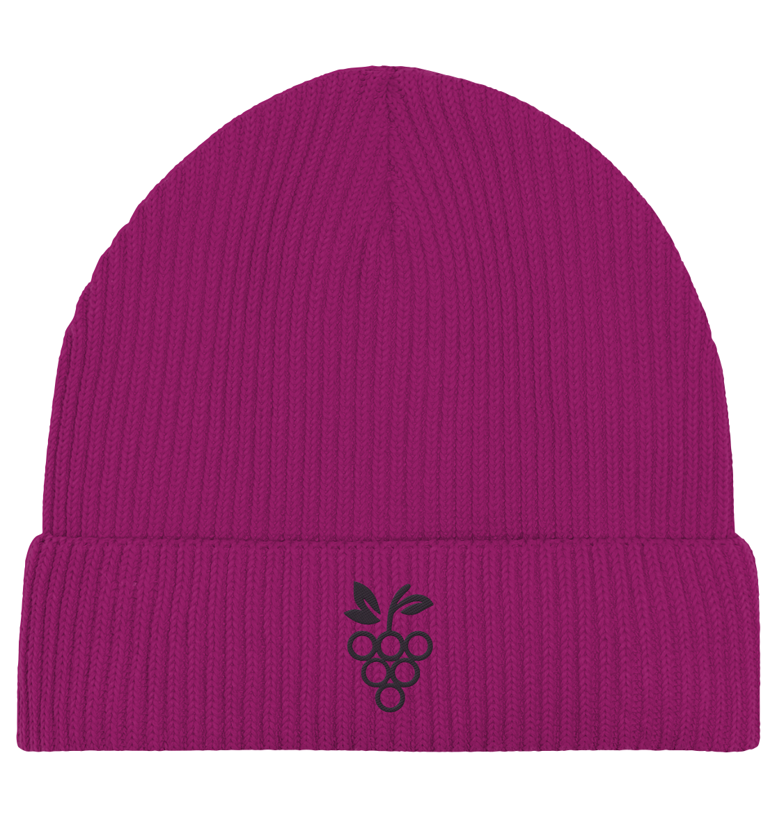 Organic Fisherman Beanie - Traube Schwarz