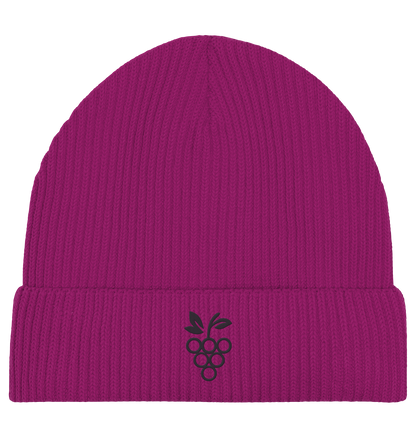 Organic Fisherman Beanie - Traube Schwarz