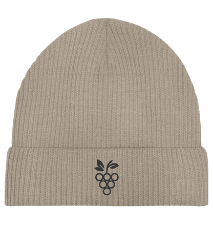 Organic Fisherman Beanie - Traube Schwarz