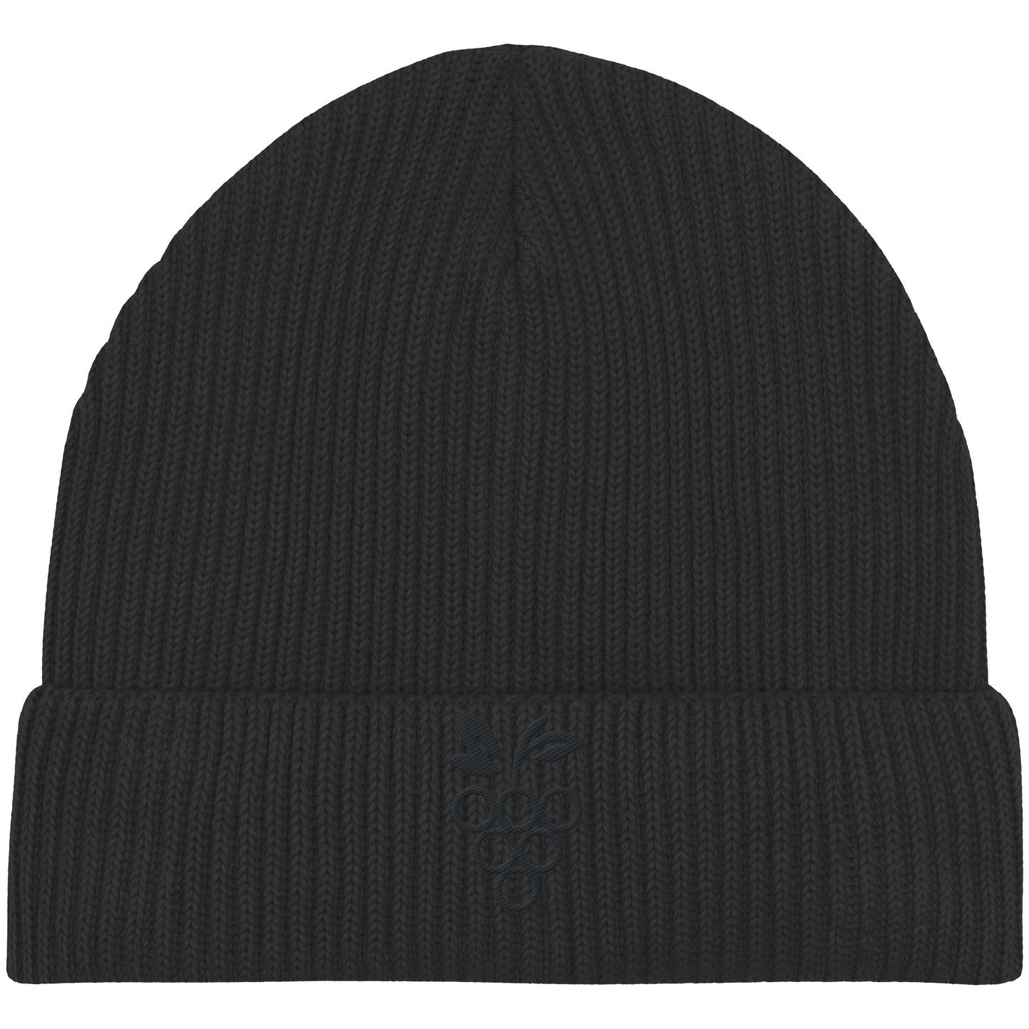 Organic Fisherman Beanie - Traube Schwarz