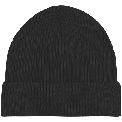 Organic Fisherman Beanie - Traube Schwarz