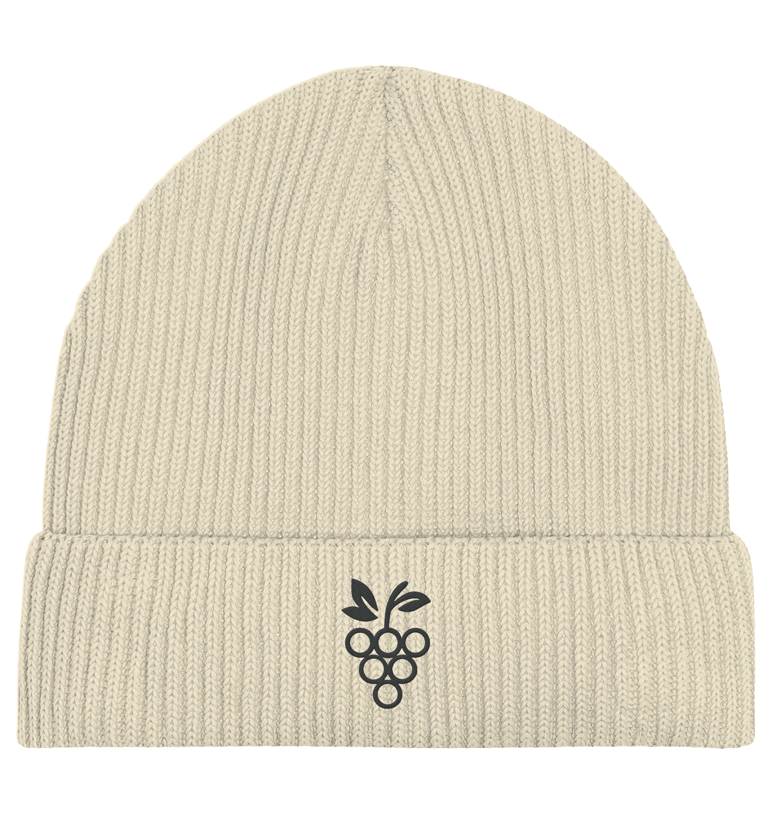 Organic Fisherman Beanie - Traube Schwarz
