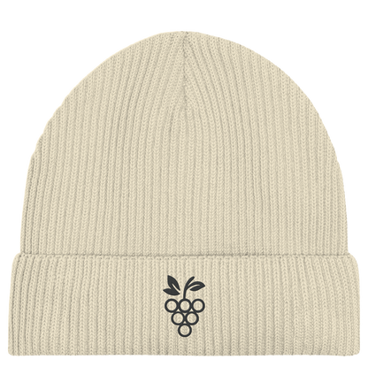 Organic Fisherman Beanie - Traube Schwarz