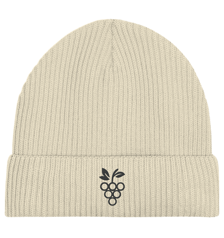 Organic Fisherman Beanie - Traube Schwarz