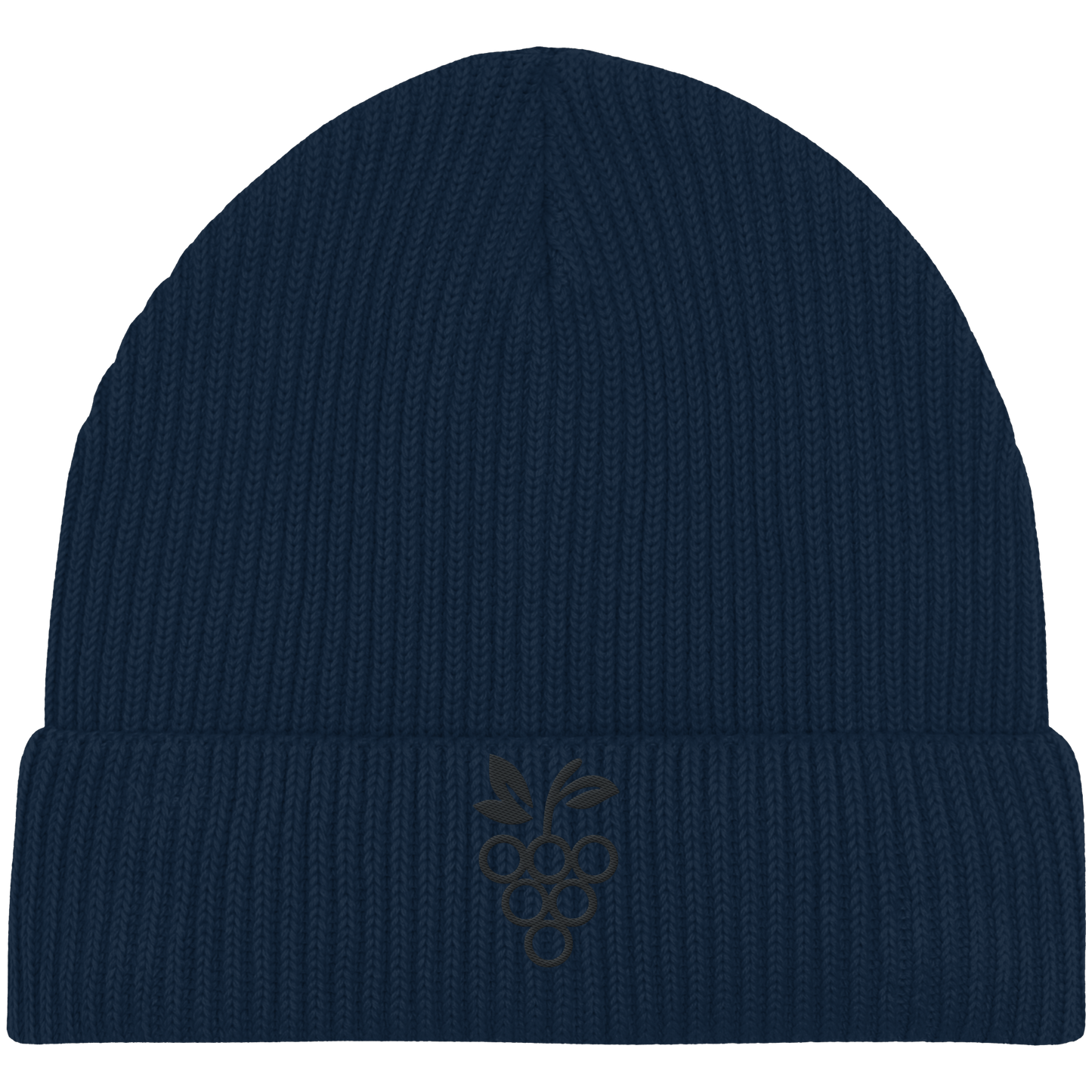 Organic Fisherman Beanie - Traube Schwarz