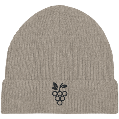 Organic Fisherman Beanie - Traube Schwarz