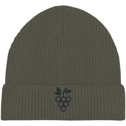 Organic Fisherman Beanie - Traube Schwarz