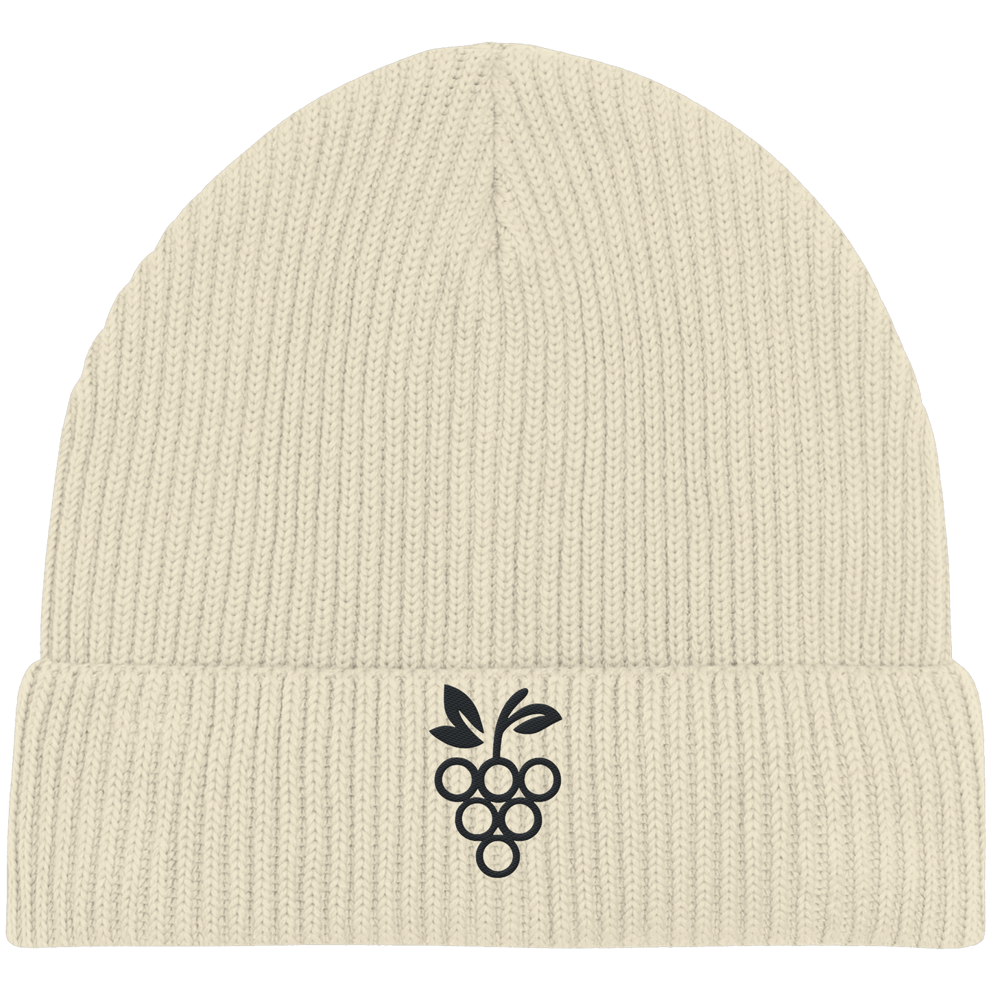 Organic Fisherman Beanie - Traube Schwarz