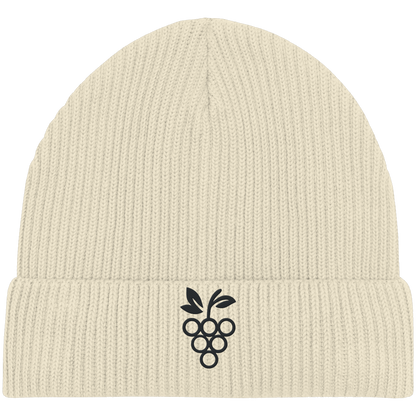 Organic Fisherman Beanie - Traube Schwarz