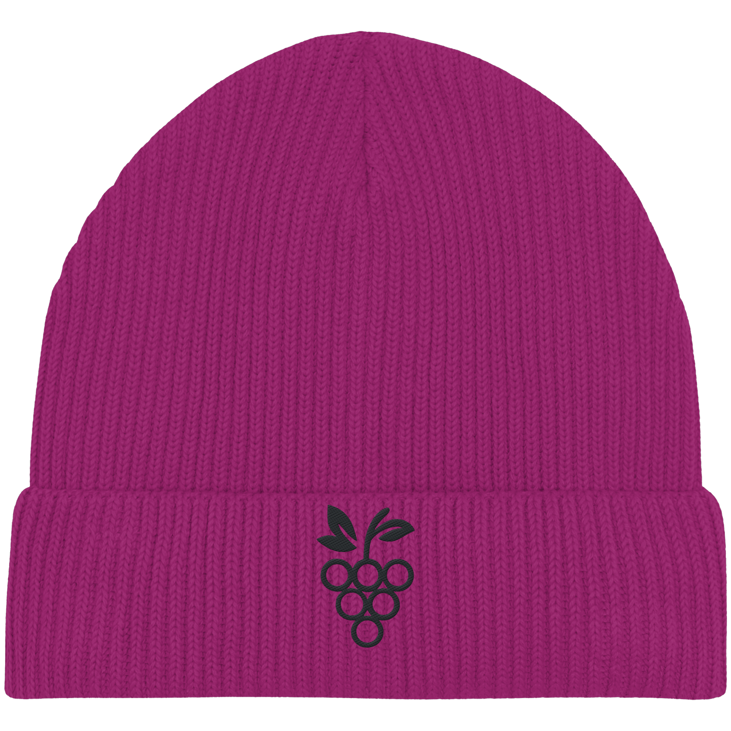 Organic Fisherman Beanie - Traube Schwarz