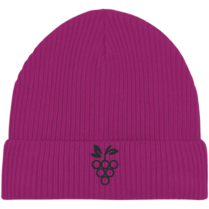Organic Fisherman Beanie - Traube Schwarz